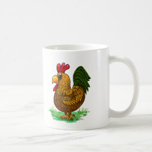 Rooster Chicken humour coffee tea cup mug