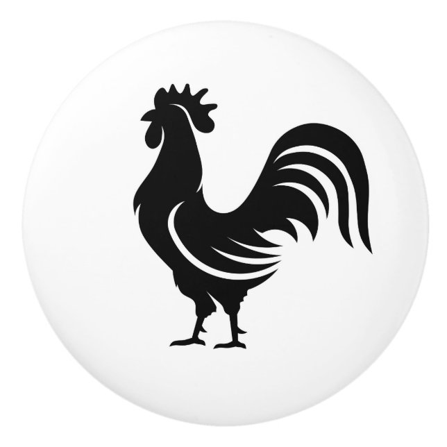 Rooster Chicken Kitchen Decor Cabinet Drawer Knob (Front)