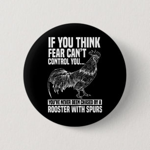Rooster Chicken Lover Animal Small  6 Cm Round Badge