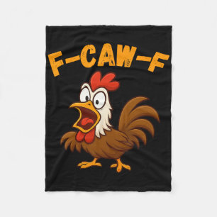 Rooster Chicken Shirt Funny Rnyard Cartoon  Fleece Blanket