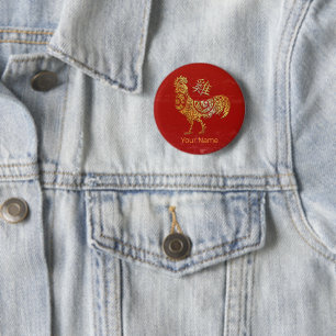Rooster Chinese Zodiac Horoscope Constellation 6 Cm Round Badge