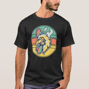 Rooster Cigarette Smoking Farm Animal Farmer Chick T-Shirt