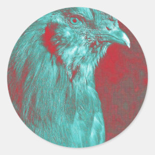 Rooster Classic Round Sticker
