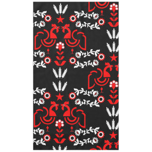Rooster Cockerel Scandinavian Folk Art Tablecloth