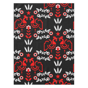 Rooster Cockerel Scandinavian Folk Art Tablecloth