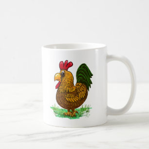 Rooster coffee cup, mug, chicken, humour coffee mug
