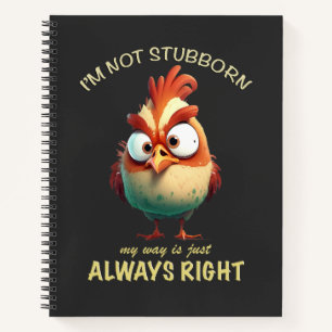 Rooster Concentrated Awesome Cute Adorable Funny Notebook