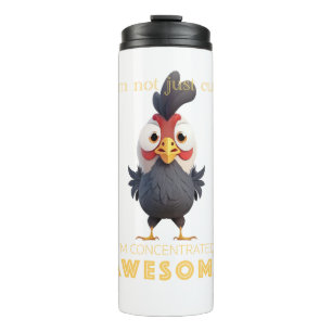 Rooster Concentrated Awesome Cute Adorable Funny Thermal Tumbler