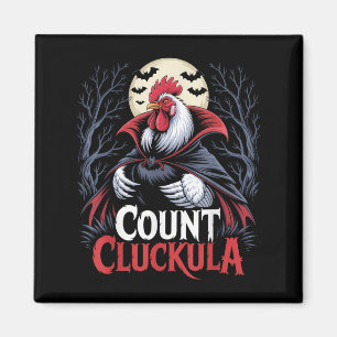 Rooster Count Cluckula Funny Halloween Vampire Far Magnet