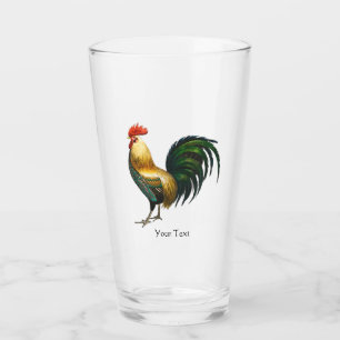 Rooster country classic stylish traditional bird  glass