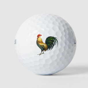 Rooster country classic stylish traditional bird golf balls