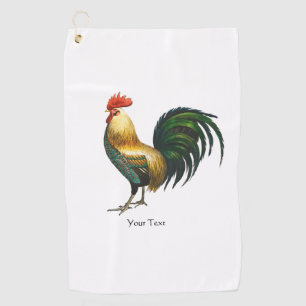 Rooster country classic stylish traditional bird golf towel