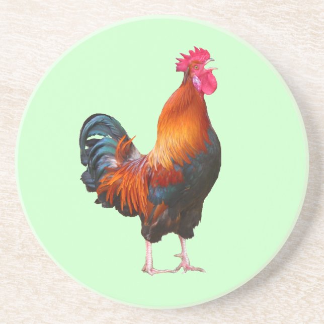 Rooster Crowing Coasters (Front)
