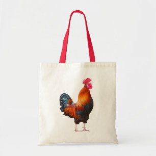 Rooster Crowing Tote Bag