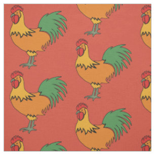 Rooster custom colour fabric