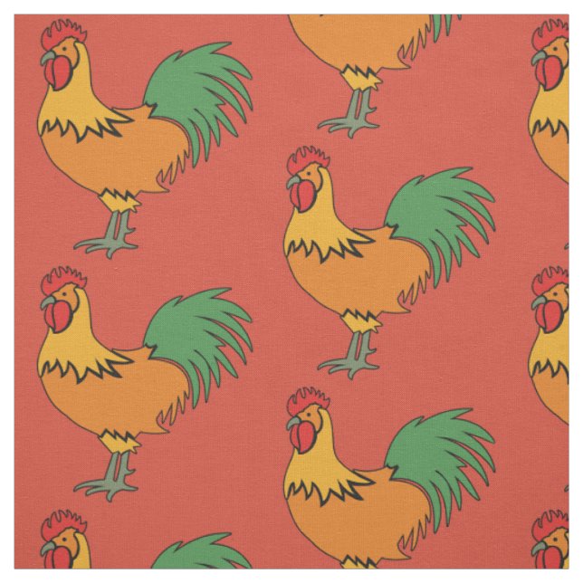 Rooster custom colour fabric (Swatch)