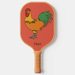 Rooster custom monogram pickleball paddle