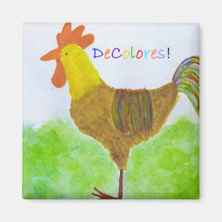 Rooster DeColores Magnet