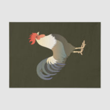 Rooster Decoupage Tissue Paper