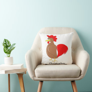 Rooster Design Personalised Cushion