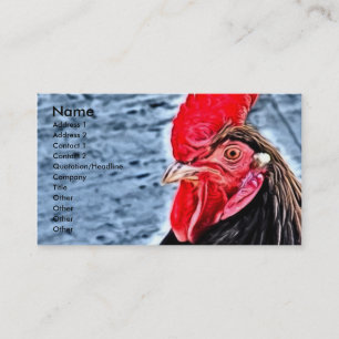 Rooster Digital Art Business Card