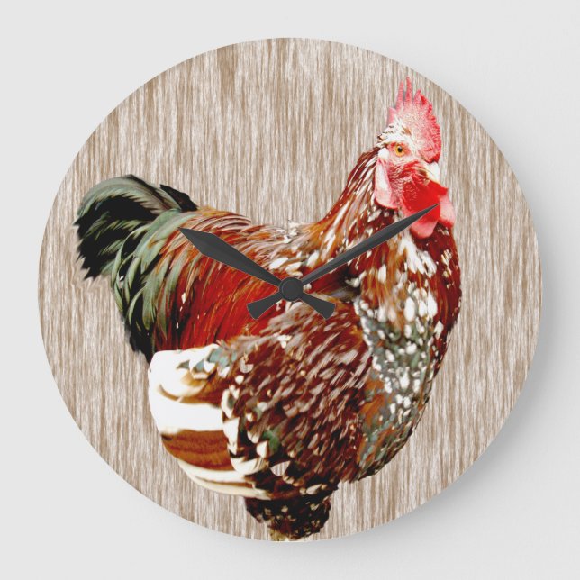 Rooster Extravert, Wall Clock (Front)