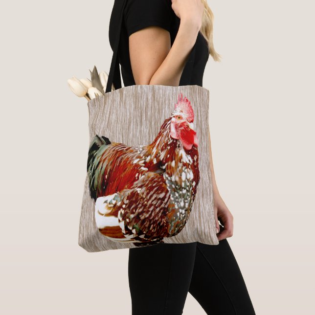 Rooster Extrovert, Tote Bag (Close Up)
