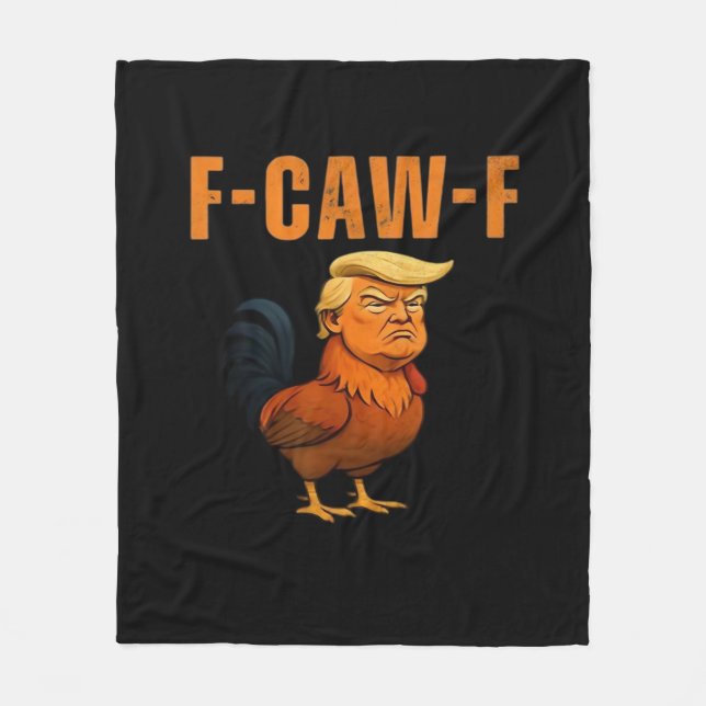 Rooster F-Caw-F Anti Classic Fleece Blanket (Front)