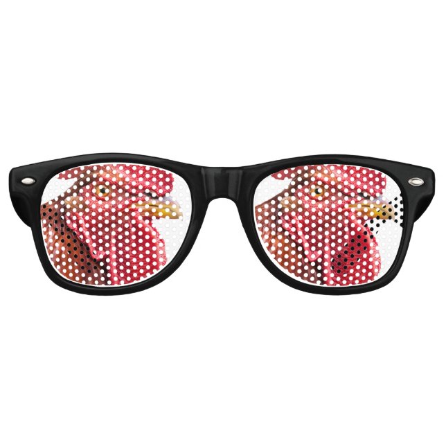 Rooster Face Retro Sunglasses (Front)