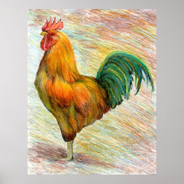 Rooster Fine Art Poster (Front)