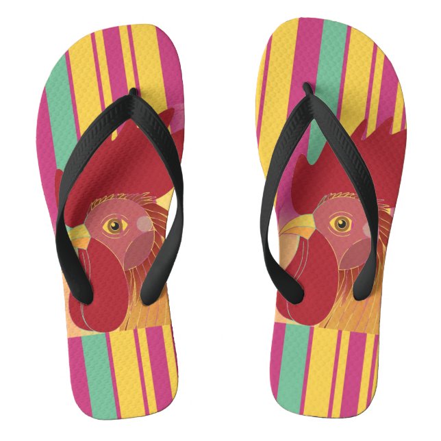 Rooster Flip Flops (Footbed)