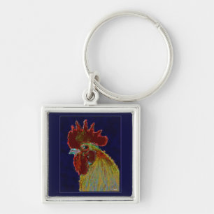 Rooster: Freestyle Head Key Ring