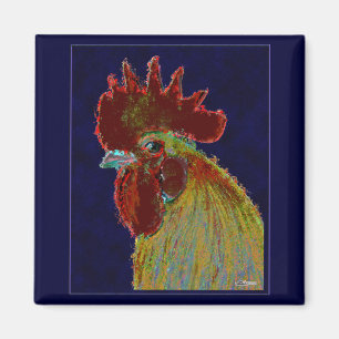 Rooster: Freestyle Head Magnet