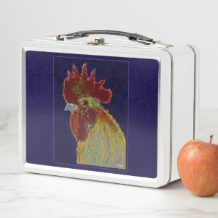 Rooster: Freestyle Head Metal Lunch Box