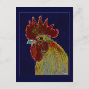 Rooster: Freestyle Head Postcard