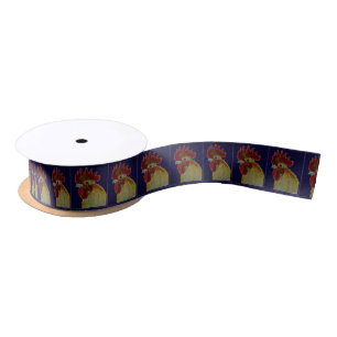 Rooster:  Freestyle Head Satin Ribbon