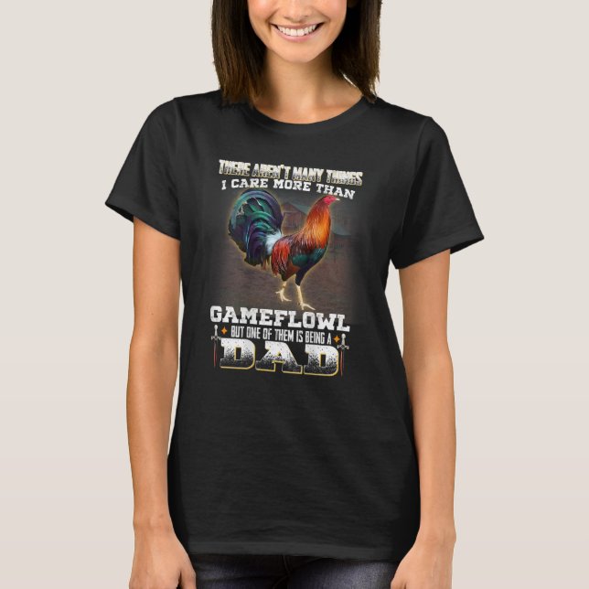 Rooster Gamefowl Dad T-Shirt (Front)