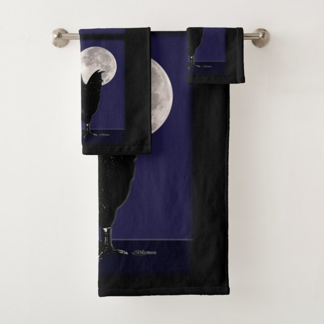 Rooster Ghost Bath Towel Set (Insitu)