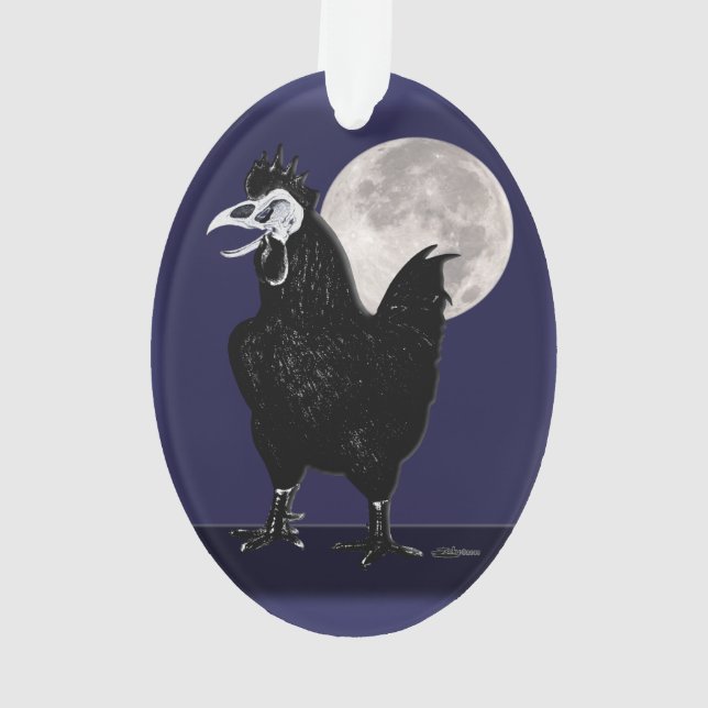 Rooster Ghost Ornament (Back)