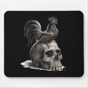 Rooster Halloween Hen Farmers Men Women Scary Mouse Pad