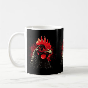 Rooster Head Chicken Farmer Hens And Roosters Coffee Mug