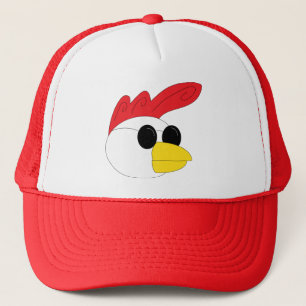 Rooster Head Trucker Hat