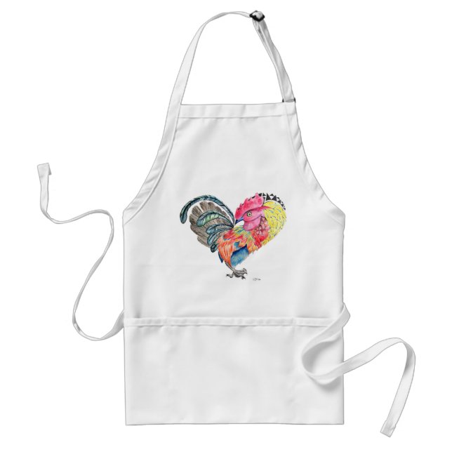 rooster heartimal apron (Front)