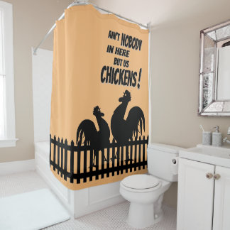 Rooster Humour Fun Gift Shower Curtain