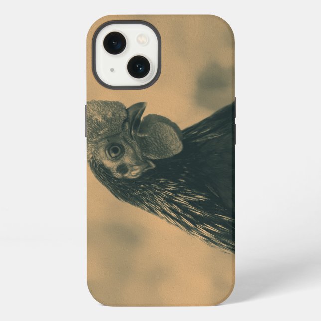 Rooster in Sepia iPhone Case (Back)