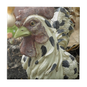 Rooster in the Garden Tile