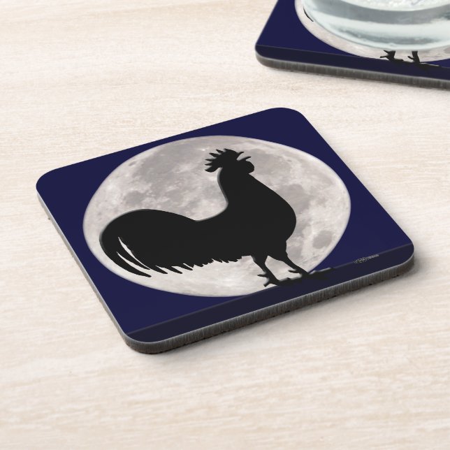 Rooster in the Moonlight Coaster (Left Side)