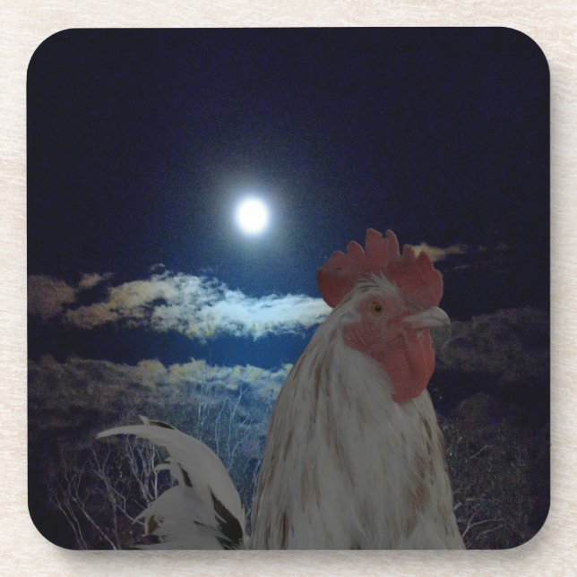 Rooster In The Moonlight, Coasters (Front)
