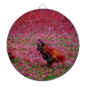 Rooster in the Purple Grass Dartboard
