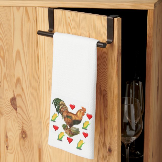 Rooster Kitchen Hand Towel (Thirds Fold)